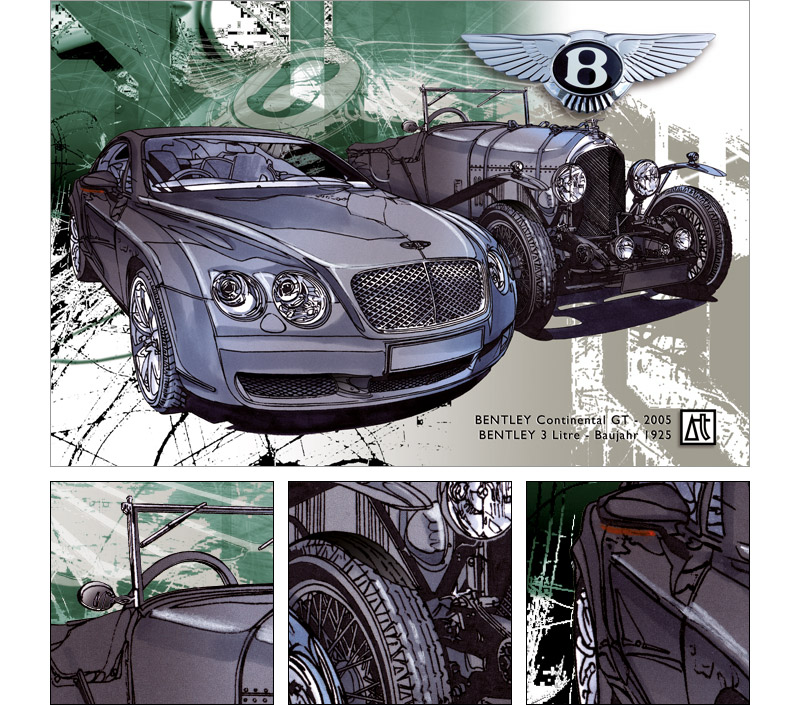 Artwork "Bentley" mit Detailansichten