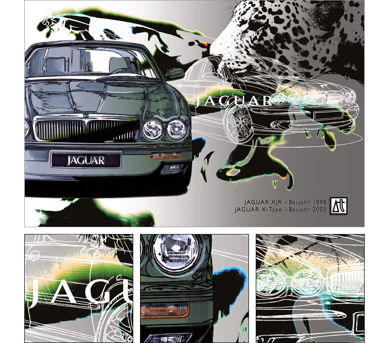 Artwork "Jaguar" mit Detailansichten